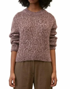 Pull en Laine & Alpaga mélangés marron