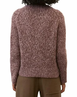 Pull en Laine & Alpaga mélangés marron