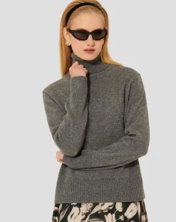 Pull en Laine & Alpaga Palia gris chiné