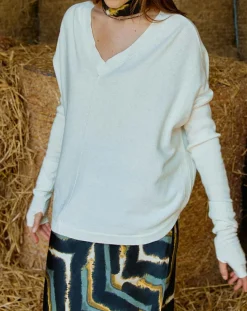 Pull en Laine & Cachemire mélangés Naos crème