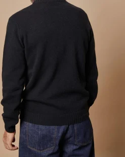 Pull en Laine & Cachemire Georges col rond noir