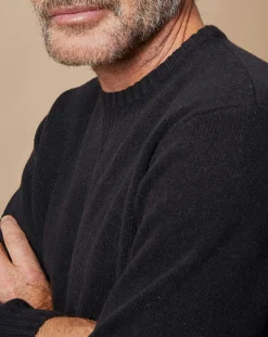 Pull en Laine & Cachemire Georges col rond noir