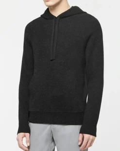 Pull en Laine & Cachemire Hoodie noir