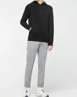 Pull en Laine & Cachemire Hoodie noir