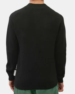 Pull en Laine & Coton à boutons noir