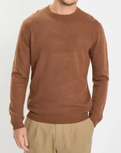 Pull en Laine & Coton marron