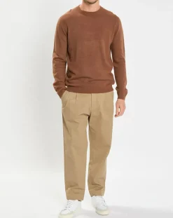 Pull en Laine & Coton marron