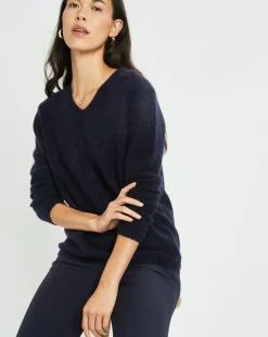 Pull en Laine & Mohair mélangés Seven encre