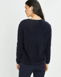 Pull en Laine & Mohair mélangés Seven encre