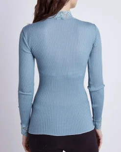Pull en Laine & Soie Suzie bleu