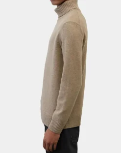 Pull en Laine d'Agneau mélangée beige