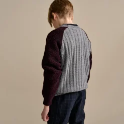 Pull en Laine mélangée Aece gris/prune