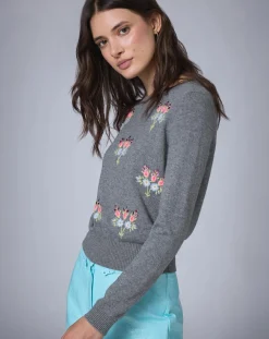 Pull en Laine mélangée BCBG gris