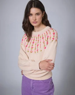 Pull en Laine mélangée Claudine nude