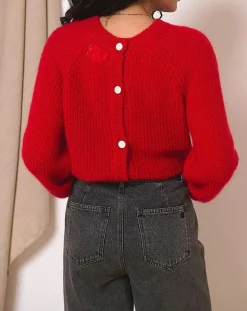 Pull en Laine mélangée Givre rouge