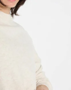 Pull en Laine mélangée manches raglans écru
