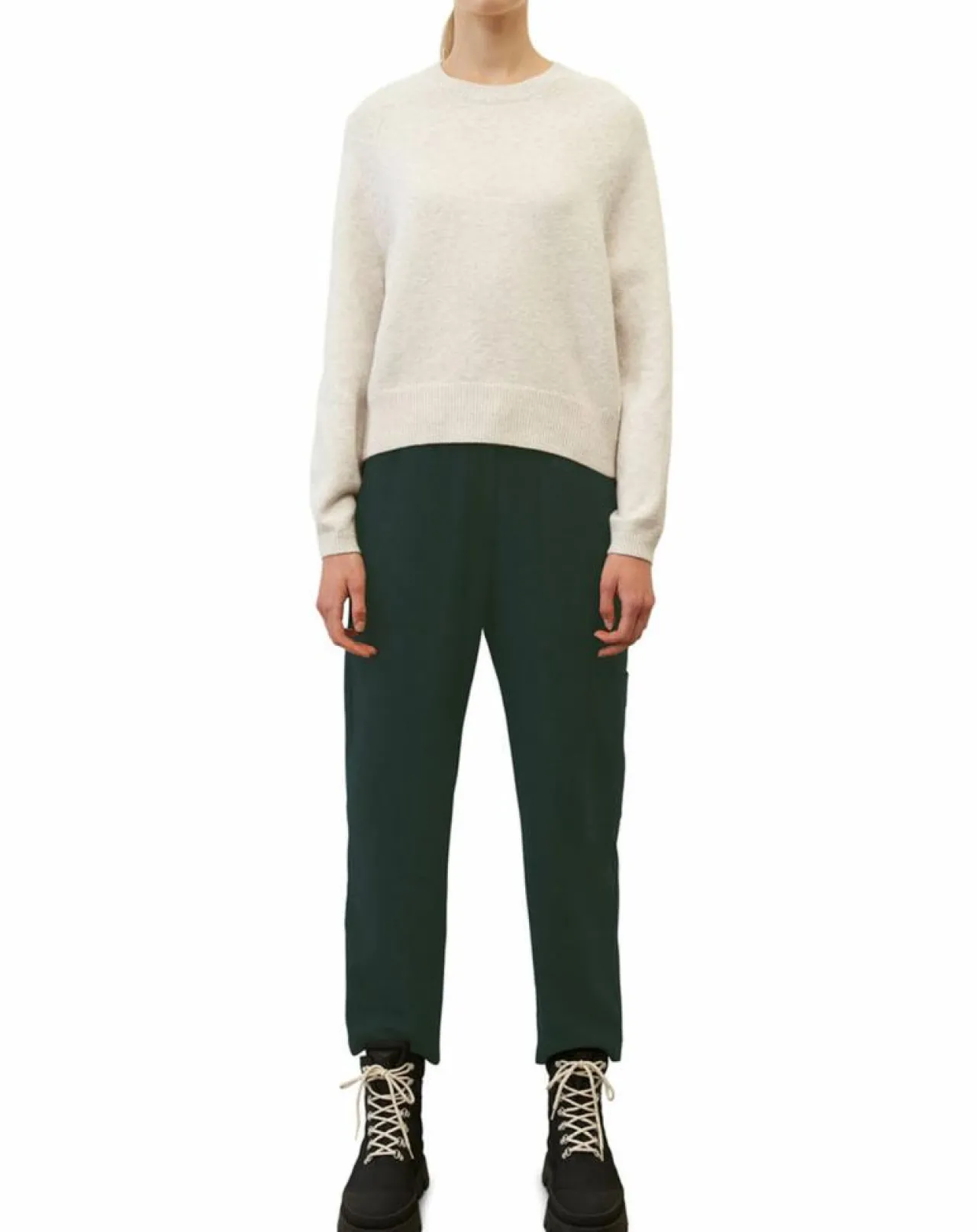 Pull en Laine mélangée manches raglans écru