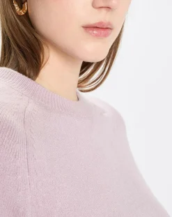 Pull en Laine mélangée manches raglans violet clair