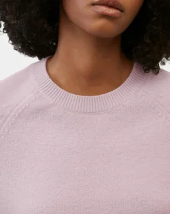 Pull en Laine mélangée manches raglans violet clair