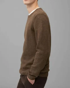 Pull en Laine mélangée marron