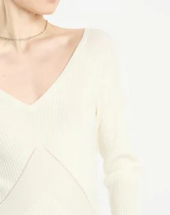 Pull en Laine mélangée Nelia écru