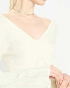 Pull en Laine mélangée Nelia écru