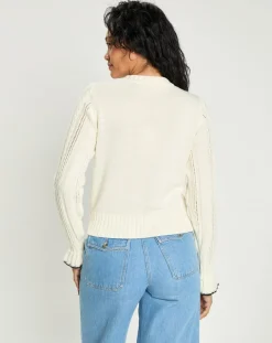 Pull en Laine mélangée Parure ecru