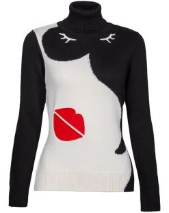 Pull en Laine mélangée Pauline Hd blanc/noir