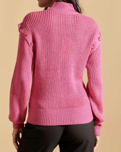 Pull en Laine mélangée Pop rose