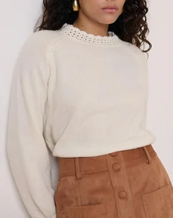 Pull en Laine mélangée Tiziri écru