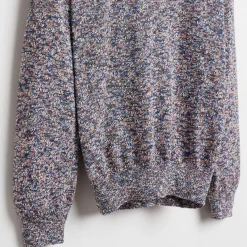 Pull en Maille de coton mélangé Gelop imprimé bleu foncé