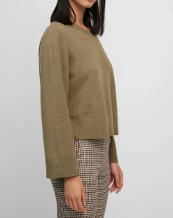 Pull en Maille de coton stretch Basique marron