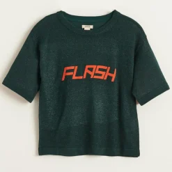 Pull en Maille Debri vert foncé