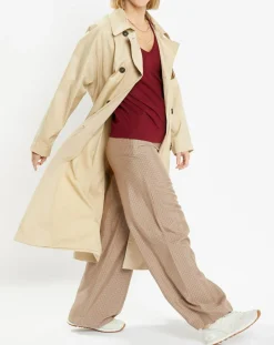 Pull en Maille fine col V Fya bordeaux