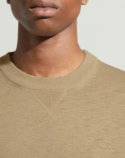 Pull en maille flammée beige
