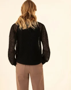 Pull en Mohair & Laine mélangés Meryl noir