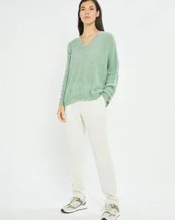Pull en Mohair mélangé Anouk vert