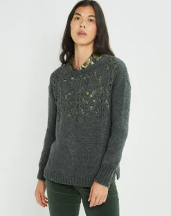 Pull en Mohair mélangé Ella gris jade