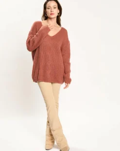 Pull en Mohair mélangé Milane cuivre