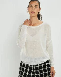 Pull en Mohair mélangé Milane écru