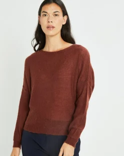 Pull en Mohair mélangé Milane terra