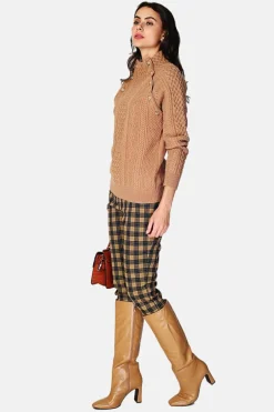 Pull Encolure montante camel foncé