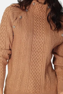 Pull Encolure montante camel foncé