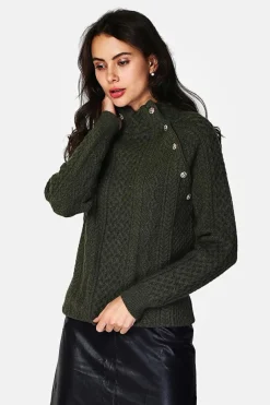 Pull Encolure montante kaki