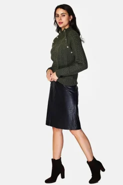 Pull Encolure montante kaki