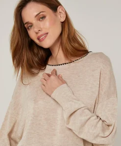 Pull Eugène en Laine mélangée beige