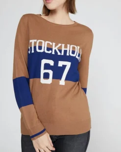 Pull fin en Laine & Cachemire mélangés Stokholm Klook camel