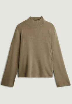 Pull Garance col montant marron camel