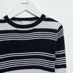 Pull Glava à rayures noir/blanc
