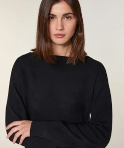 Pull Iseult en laine jacquard noir